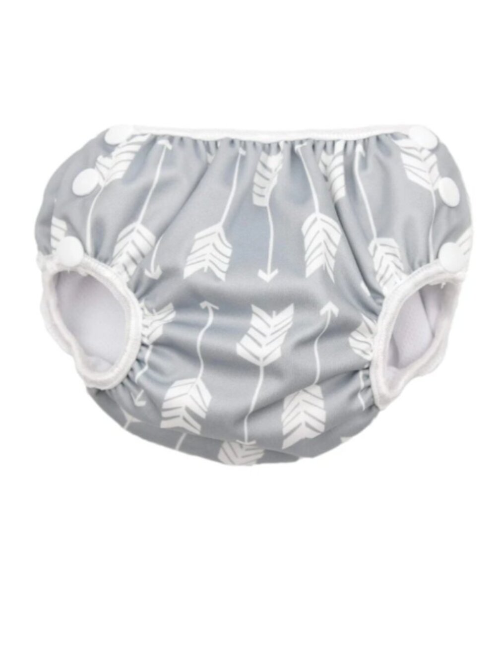 Bumkins, Reusable Swim Diaper - Gray Arrows, Small